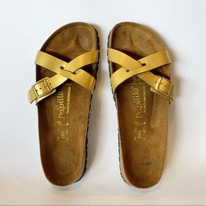 Birkenstock Papillio Catania Gold Slide Sandals 9